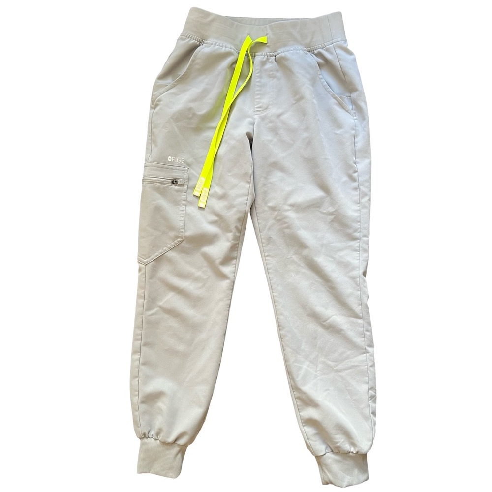Figs Scrub Pants Womens XXS/P High Waisted Zamora Joggers Light Gray